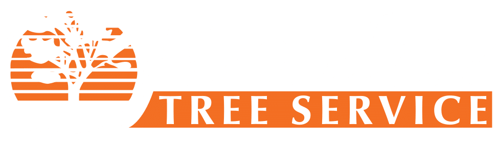 Black and white logo for tree service company